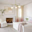 3 - Light Creative Sfumato White Ombre Glass Linear Chandelier