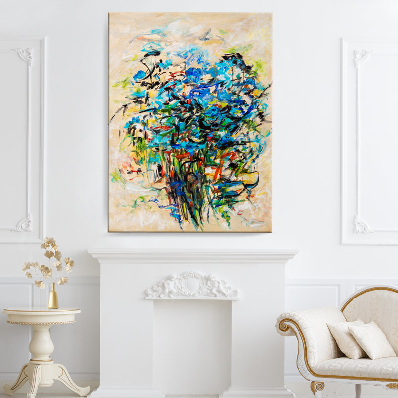 'Blues Boutique' by Karen H. Salup - Wrapped Canvas Painting
