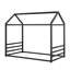 Structure de lit en métal style Montessori avec garde-corps de sécurité en forme de maison-118858646-118858647