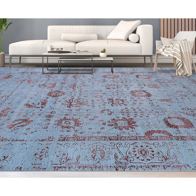 Wool Oriental Area Rug, Rectangle 6' x 9'