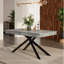 Extendable Metal Base Dining Table-1330830066