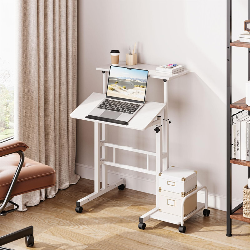 Kalb Adjustable Standing Desk, White