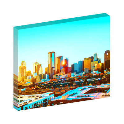 «Dallas Skyline, Dallas Texas», reproduction de photo sur toile tendue