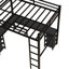 Lit mezzanine en métal avec bureau et tablettes-549762559-549762557