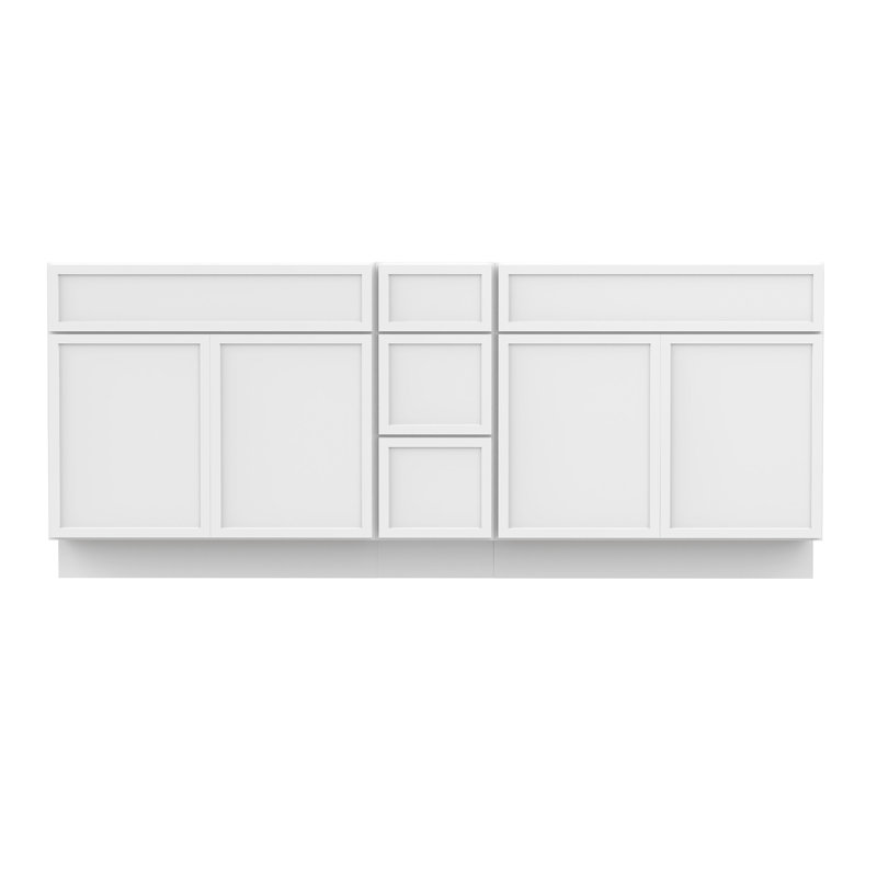 78 Base de meuble-lavabo double 78 seulement, Blanc
