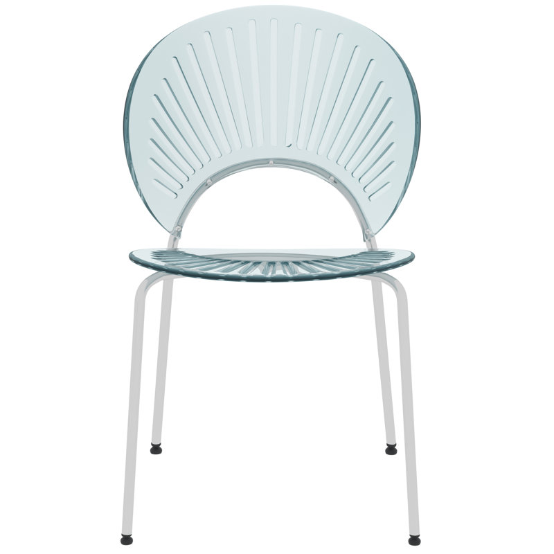 Kayahna 17.52'' H Metal Stacking Side Chair, Smoke, 1