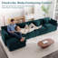 Canapé modulaire en U en forme de U, canapé convertible 4 places en chenille avec repose-pieds pour le salon-1318579078