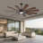62 Inch Massive Windmill Ceiling Fan with Light, 12-Blade Industrial Fan, High CFM Powerful Airflow, Quiet DC Motor, Remote Control, 6-Speed Reversible, Dimmable 3CCT LED with Memory Function-839204998-870182224-870182226