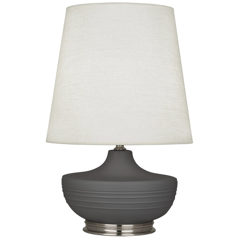 Nolan Table Lamp, Dark Antique Nickel/Matte Ash