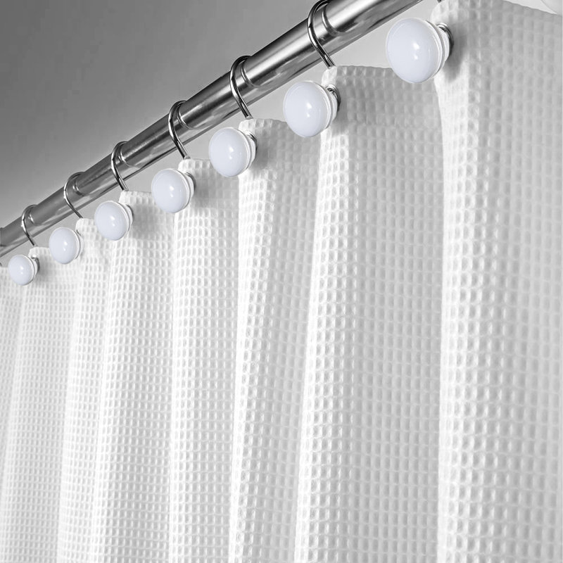 Crochets de rideau de douche Estella, Blanc