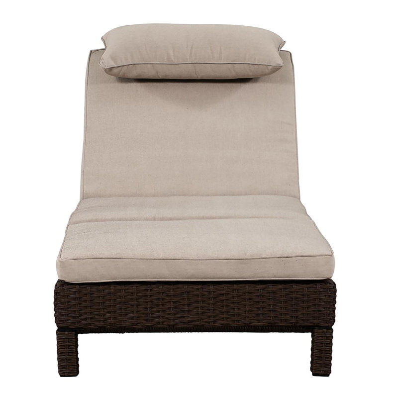 Chaise longue inclinable longue 76,7 po avec coussins
