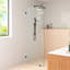 Solaris 30 in. x 78 in. Fully Frameless Radius Single Fixed Shower Panel-454935204