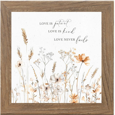 Love Is Patient Love Is Kind Floral Flower Art