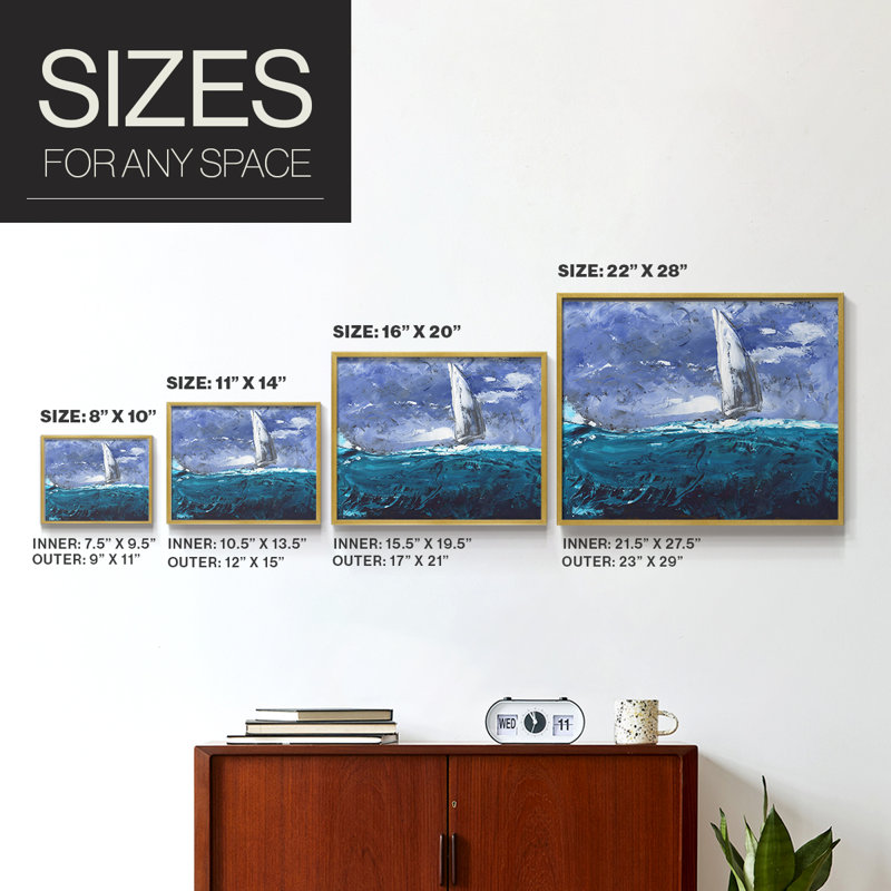 Sail Ho I -Framed Print - Restickable