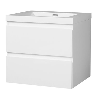 5_Newport 24 po Ensemble de meubles de salle de bain moderne en chêne avec armoire et lavabo
