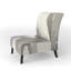 Fauteuil de chambre rembourré en velours Minimal Geometric Geste IV