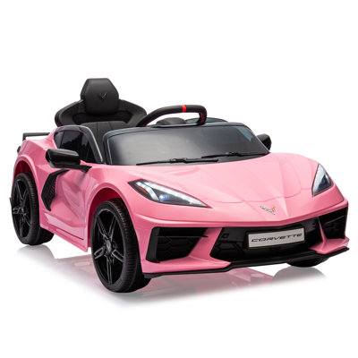 12V Licensed Corvette Kids Electric Sports Car, Toddler Ride On Vehicle with Remote Control, Visual Dashboard, Battery Powered Electric Toy Car