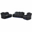Ensemble de canapé cinéma maison inclinable électrique 3 pièces (fauteuil, causeuse et canapé) - Similicuir avec technologie intelligente et éclairage ambiant-116620095