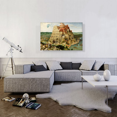 The Great Tower Of Babel 1563 by Pieter Bruegel The Elder - Wrapped Canvas Painting