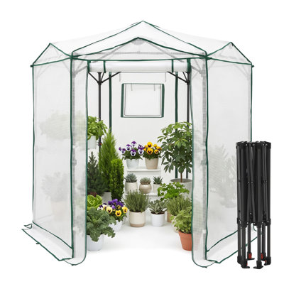 Serre de jardin portative 6,6 x 6,6 pi Hexagon