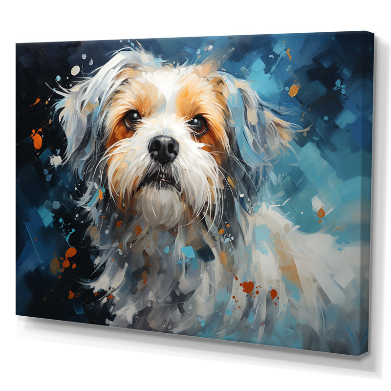 «Blue Shih Tzu Serenity» sur impression sur toile, Toile tendue, H 30 po x l 40 po x P 1,5 po