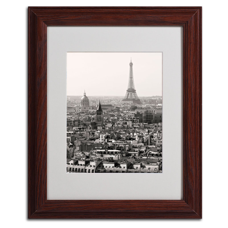 Black Framed Paris Canvas Print, 20" x 17"