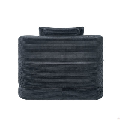 Multi-Functional Single Compression Sofa, Convertible into Computer Desk & Simple Office Desk, Corduroy Upholstery, Comfortable Seating, Ideal for Office Workers