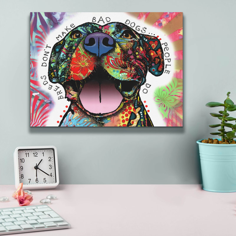 «Bad Dogs» par Dean Russo Studios, art mural sur toile, H 12 po x l 16 po