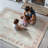 GLN Rugs Traditional Collection - Machine Washable Area Rug, Traditional Washable Rug, Non Slip Washable Rug, Low Pile Chenille Living Room Rug, Bedroom Rug, Kitchen Rug (Blue Floral Rug)-356277888