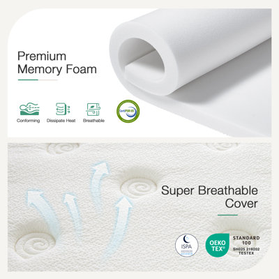 Emberlynn 23cm Memory Foam Pocket Sprung Mattress