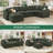 U-shaped Corner Modular Sectional Upholstered Storage Cloud Couch-1555775011-1555775009