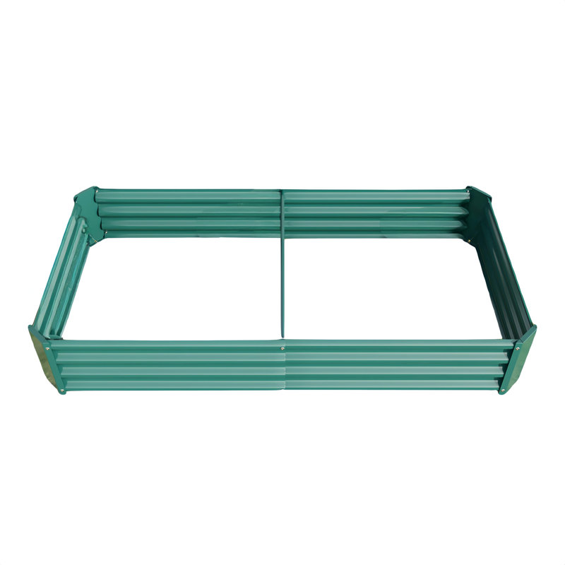 Lit de jardin surélevé rectangulaire en métal (), H 11,81 po x l 35,83 po x P 70,87 po, Vert
