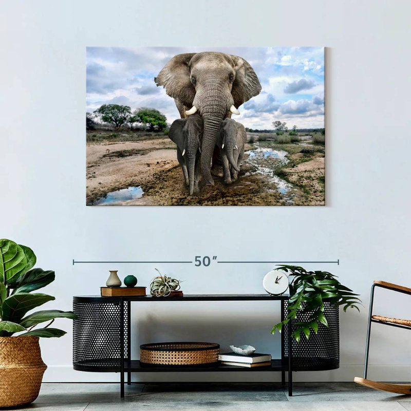 Brampt Safari Elephants, 30" H x 45" W