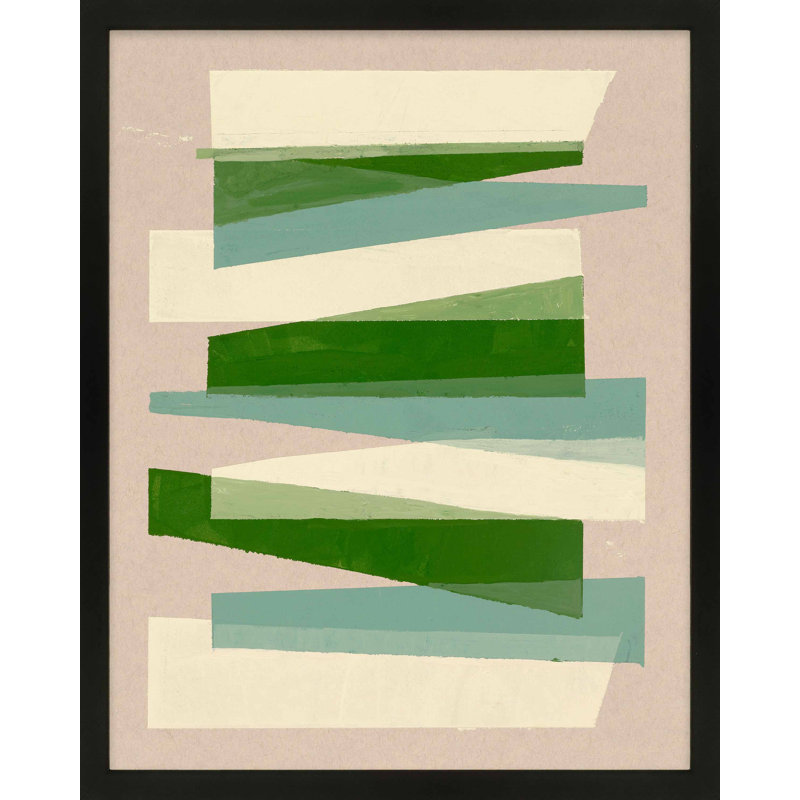 Levert Greens, Papier avec cadre noir, H 20 po x l 16 po x P 1,25 po