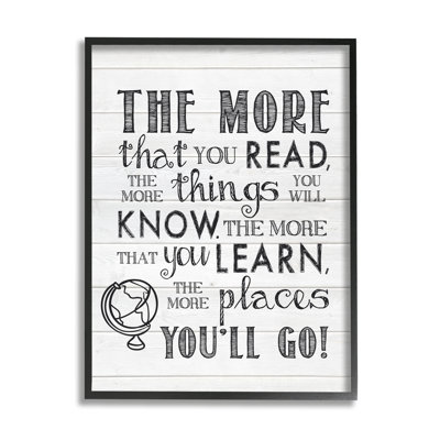 «The More You Read Quote», art textuel