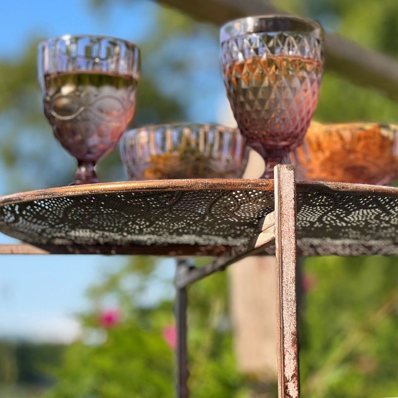 Iron Tray Top End Table