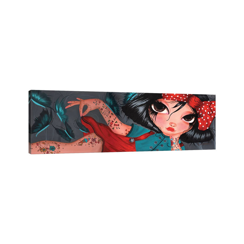 Amelie Pinup by Dottie Gleason - Wrapped Canvas Panoramic Gallery-Wrapped Canvas Giclée, 30.48 cm H x 91.44 cm W x 1.91 cm D