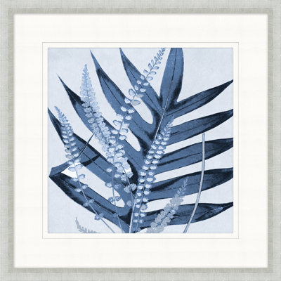 «Layered Indigo Foliage 1», reproduction de cadre photo sur papier