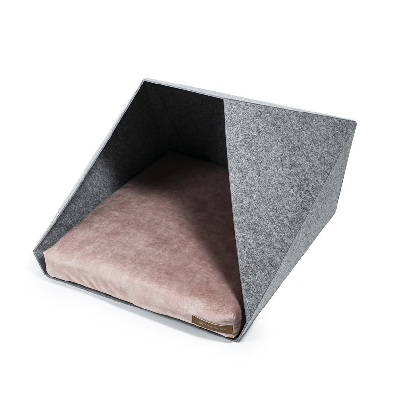 Polyester Pet Bed, Grey/Pink