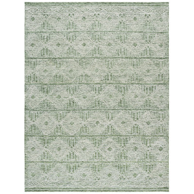 Pine Hand Tufted Wool;Cotton Geometric Rug