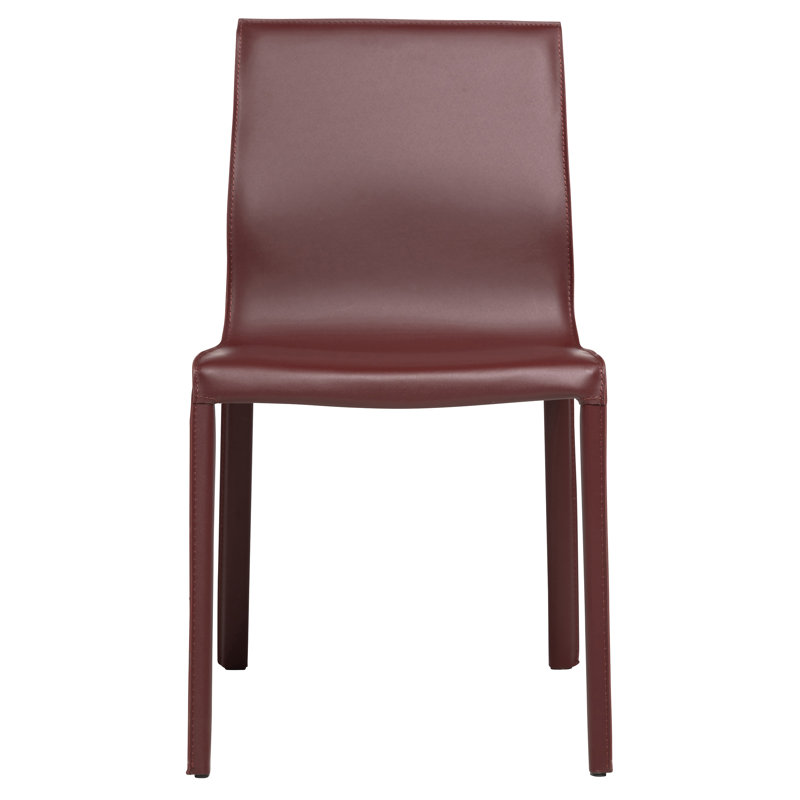 Chaise rembourrée en cuir Kupang, Chianti