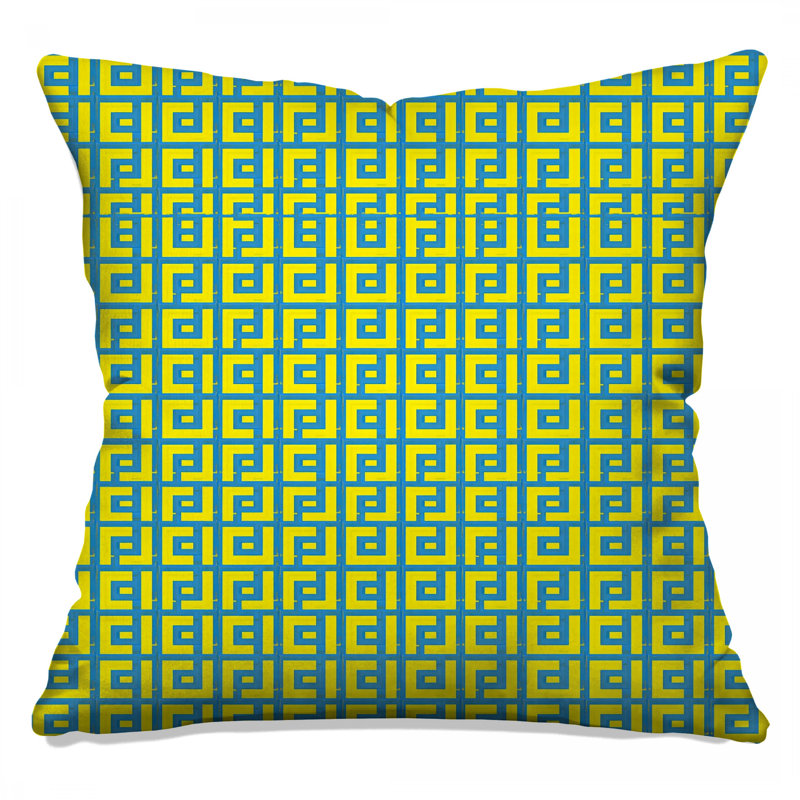 Coussins décoratifs bleus, grecs et grecs, 20 x 20 inches