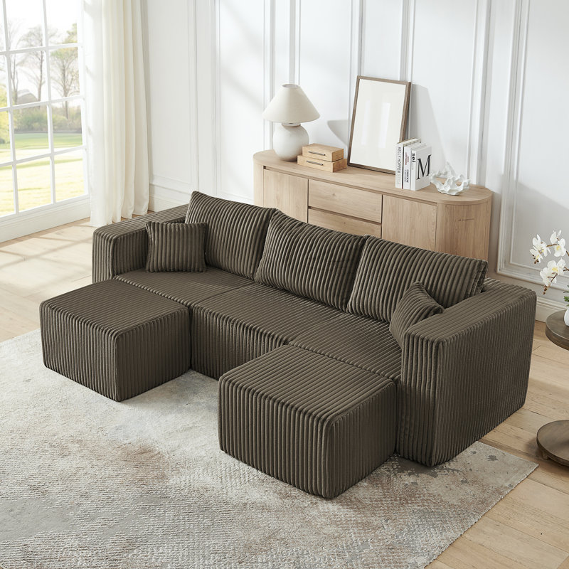 Canapé modulaire compact, Brun