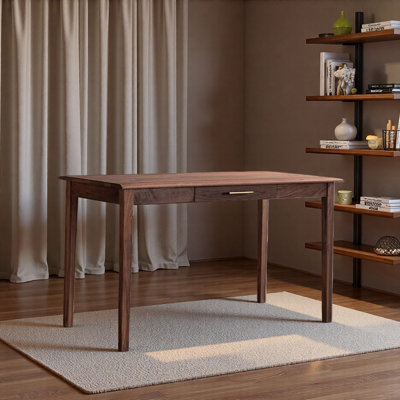 Bureau stable et durable en bois de noyer massif