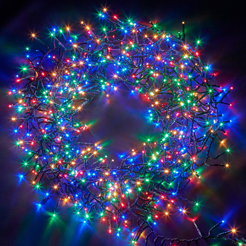 NETTA Cluster Fairy Christmas Lights - 480 LED / 6M Lit-Length, Multi-Coloured