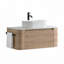 Meuble-lavabo de 36 po avec lavabo, armoire murale en chêne miel avec porte-serviettes gratuit, conception simple de lavabo en céramique rayée ovale, sans bonde ni robinet, pré-assemblé-1663211255