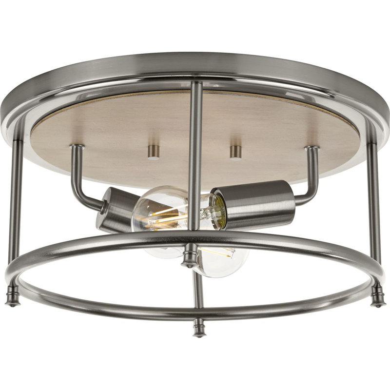 Rourke Flush Mount, Brushed Nickel