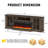 70" 3-sided Fireplace Tv Stand For Tvs Up To 80", Entertainment Center With 34" Electric Fireplace,led Light Tv Consoles For Living Room,farmhouse Highboy Media Console W/glass Door Cabinet-1016074097