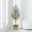 Olive artificielle Adcock avec tronc de bois véritable, plante d'olivier artificielle résistante aux rayons UV-2136049901