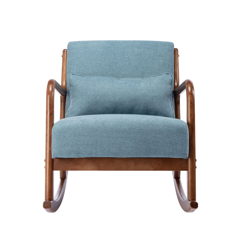 Alcone 65.5 cm Wide Rocking Armchair, Turquoise